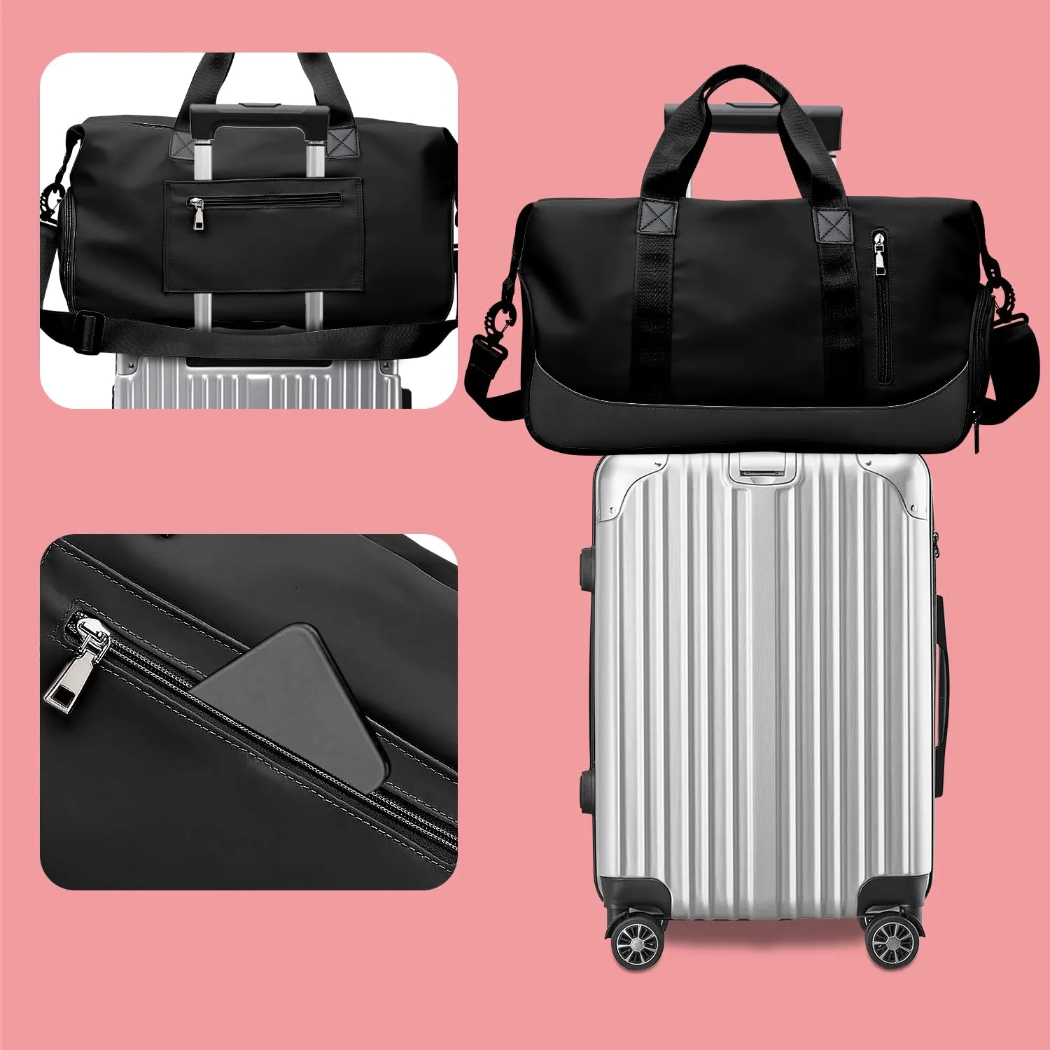 Sports bag Travel bag with shoe compartment and wet compartment
