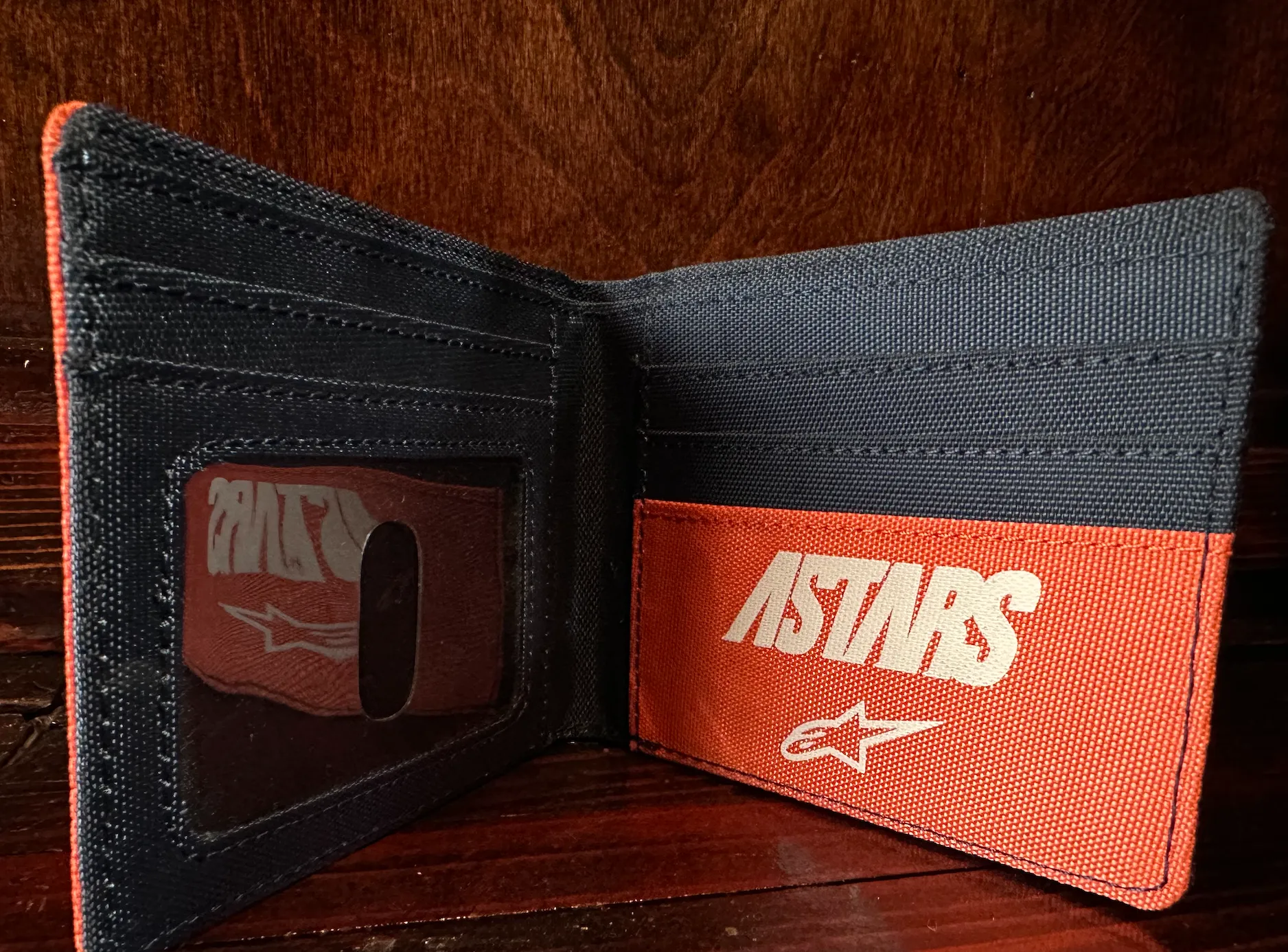 Thin Fold Sport Wallet - Orange & Blue