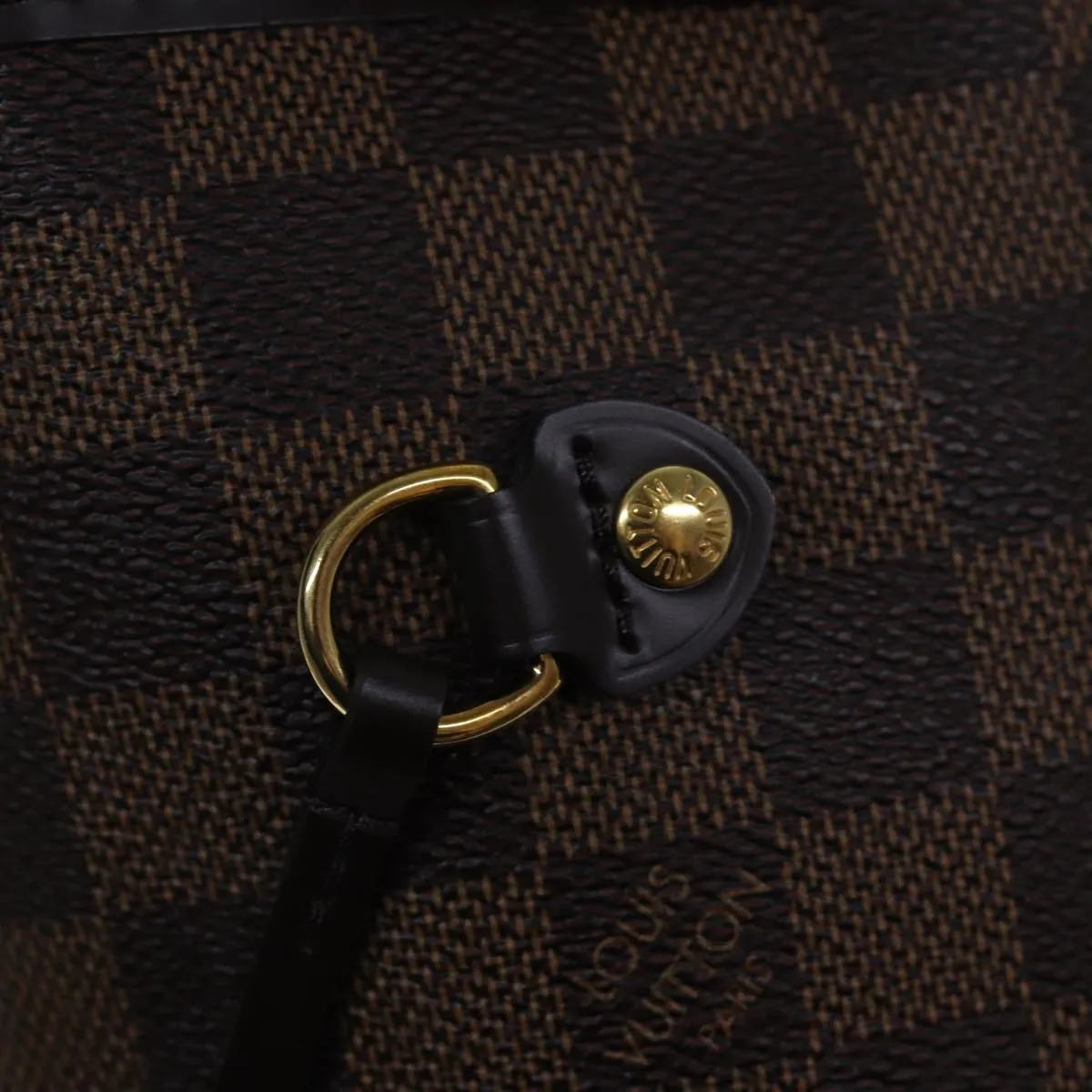 Trendy Inspired Louis Vuitton Damier Ebene Neverfull Mm Tote Bag N51105 Lv Auth 86990sa