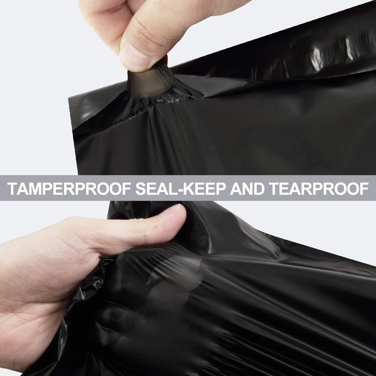 UCGOU 12x15.5 Poly Mailers Black Shipping Bags Self-Sealing Waterproof and Tear-Proof 50 Pack