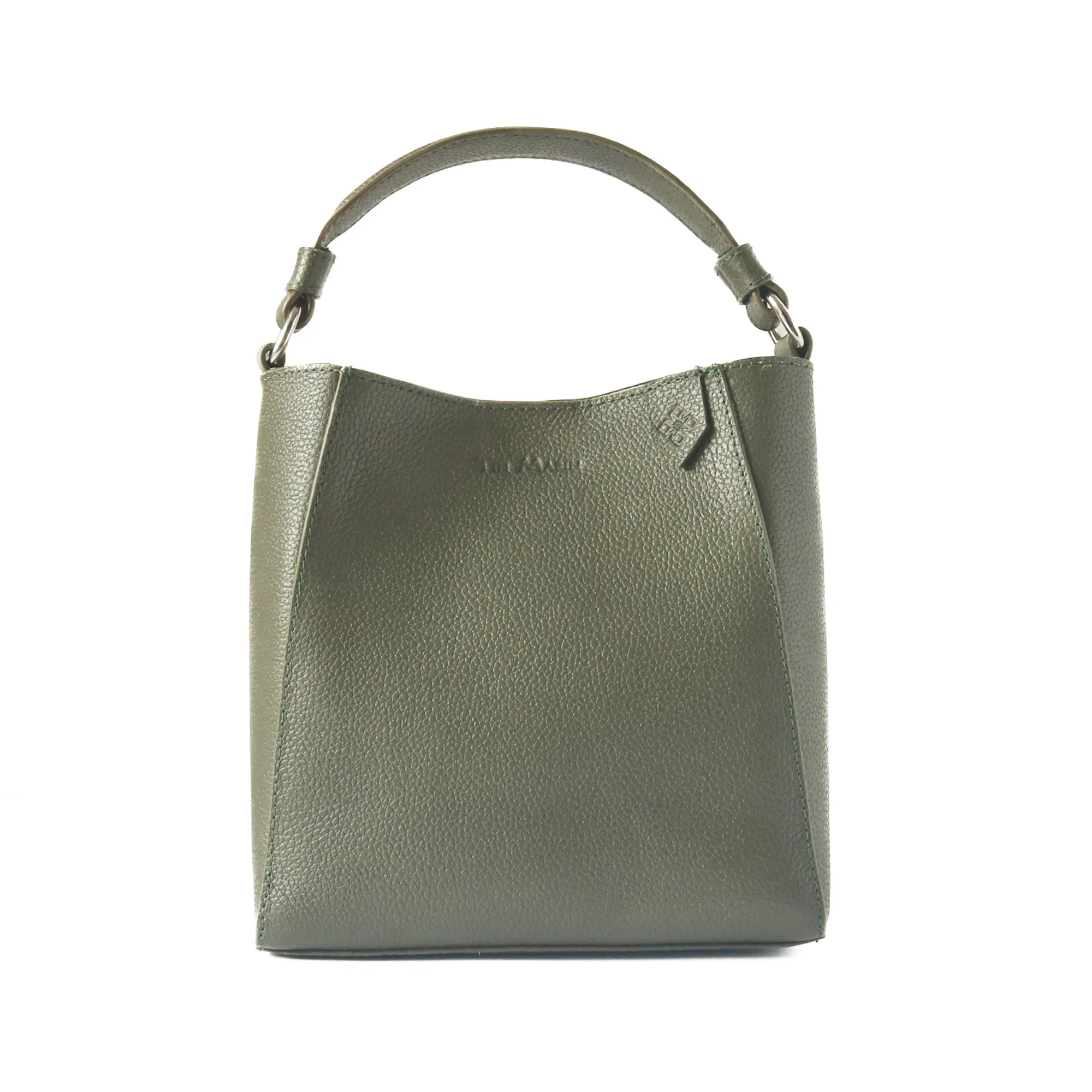 Yaya Leather Bucket Bag - Green